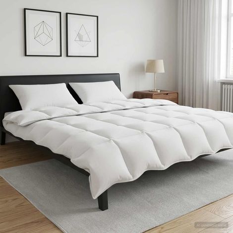 vidaXL Juego de Edredón 2 uds. 200 x 220 cm Verano 150 gsm Blanco (1/5)