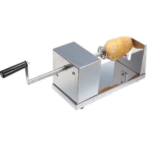 Coupe-pommes de terre en spirale, fonctionnement manuel, acier inoxydable durable, Argent (1/2)