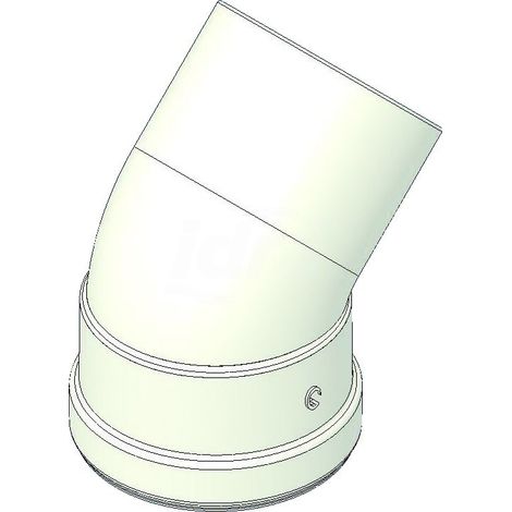 Curva alluminio 45° mf d=80 con guarnizione a norma CE 00000051012