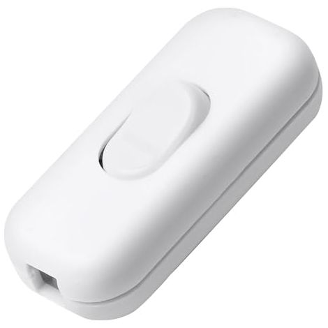 Un interrupteur à bascule bipolaire adapté aux luminaires connectés en série, applicable aux petites lampes (blanches).