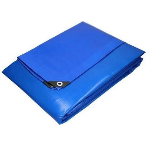 TELO TELONE OCCHIELLATO IMPERMEABILE POLIETILENE ESTERNO VARIE MISURE 80g/mq LIF, "5x4m"
