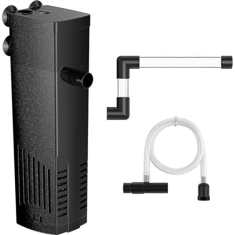Filtre interne pour aquarium, pompes et filtres pour aquarium d'eau douce ou d'eau de mer, aquarium pour tortues, 20-40 l (1/5)