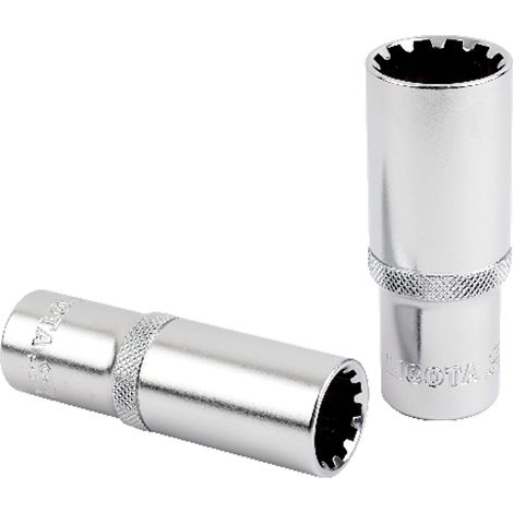 Douille Spline 18 mm, Douille Vielzahn CrV 1/2 Pouce, Douille Longue (1/2)