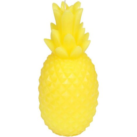 Bougie Déco "Ananas Tropical" 20cm Jaune (1/2)