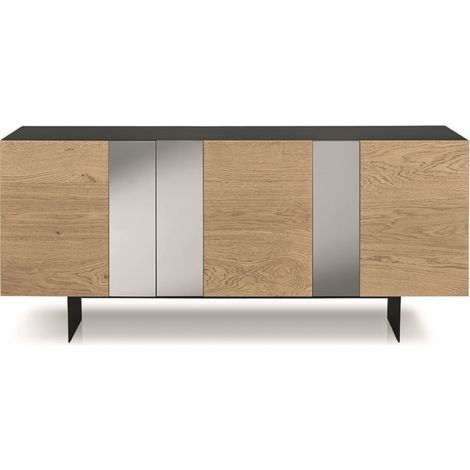 Madia in legno 180 cm 3 ante Rovere con specchio 2 piedini - ROMEO (1/3)