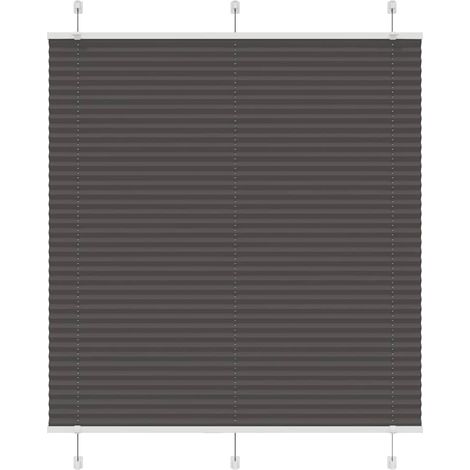 Plissee Schwarz 115x150 cm Stoffbreite 114,4 cm Polyester