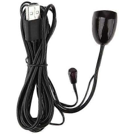 Rallonge de câble infrarouge noire avec port USB et télécommande infrarouge pour décodeur (1/5)