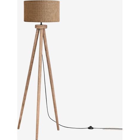 Lampada da terra Simona in legno di mango SKLUM