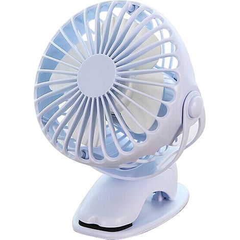 Ventilatore USB ricaricabile Yoobao Y-F04, mini ventilatore portatile con clip, 4 velocità, piccolo ventilatore elettrico blu da 6400 mAh (1/5)