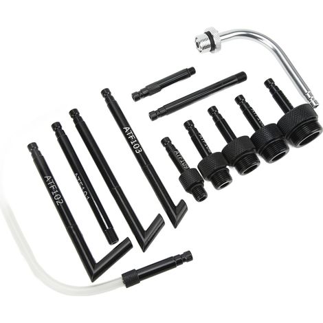 Kit 13 pièces adaptateur de remplissage de boîte de vitesses ATF en acier au carbone, outil de pompe de vidange d'huile de transmission, connecteur de recharge (1/5)