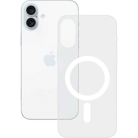 KSIX TRASERA SILICONA MAGSAFE TRANSPARENTE / APPLE IPHONE 16 PLUS