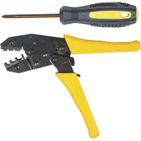 Pince à sertir 5 en 1, Pince Électricien, Pince à cliquet - pince à becs, pince de sertissage, pince à dénuder (1/3)