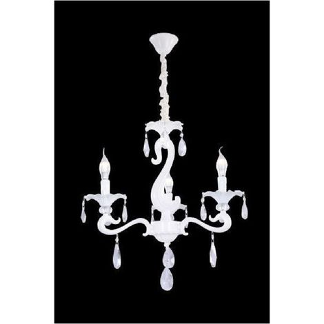 TRADE SHOP - Lampadario Soffitto Classico 3 Bracci E14 Vetro Cristallo Gocce Pendenti A15-3 - (1/2)