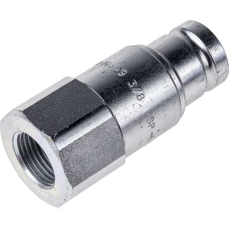 Raccord hydraulique rapide RS PRO, Mâle en Acier carbone 3/8pouces ( Prix pour 1 ) (1/2)
