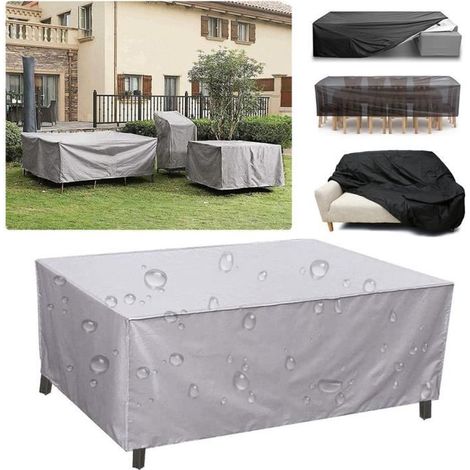 Housse de Meubles Jardin Imperméables - Housse Salon Jardin - 242162100cm - Gris - Salon bas (1/4)