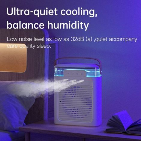 Refroidisseur D Air Par Évaporation - 400 Ml - 3 Vitesses - 7 Couleurs Led - Pour Bureau Maison Extérieur - 1 Pièce (1/5)