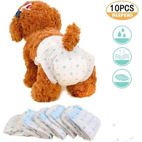 Couches Jetables pour Chiens - ZGEER - S - Super Absorbantes - Protection Étanche - Incontinence (1/4)