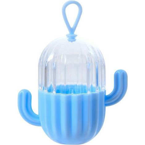 Set di 3 organizer per gioielli a forma di uovo di cactus - Organizer per spugnette da trucco e gioielli - Organizer per orecchini, collane e altri accessori (blu) (1/5)