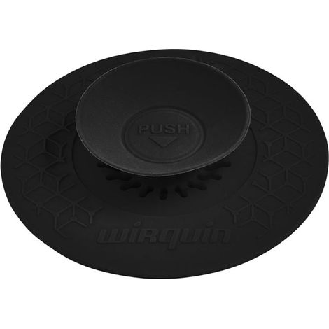 Universeller Ablaufstopfen für Spüle, Badewanne und Waschbecken Uppy, Durchmesser 110 mm schwarz
