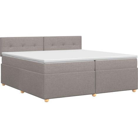 Maison Exclusive - Lit boxspring avec matelas Taupe 200 x 200 cm Tissu (1/5)
