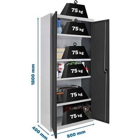 Simonrack Metal-Schranksystem in Anthrazit