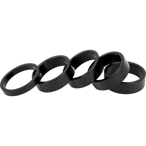 CANSUCC Lot de 5 Rondelles 28.6mm pour Fourche VTT, Joints et Entretoises de Direction Noirs (1/5)