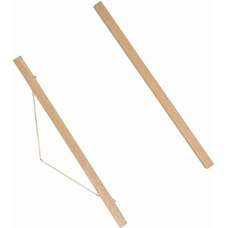 Cornice portafoto magnetica moderna in legno bianco, 40 cm, con supporto per segatura. (1/5)