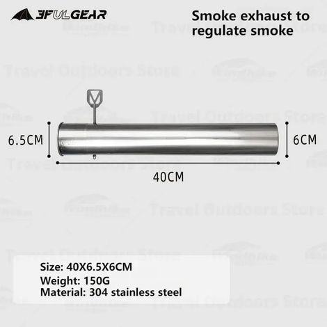 Accessoires pour poêles à bois 3F UL GEAR : sac de rangement en filet isolant, anneau de fixation pour clôture de cheminée, coude de tube, équipement pour four de camping et réchauds de cuisine portab (1/5)