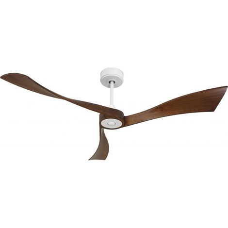 Twist, Ventilateur déstratificateur d'air, pales bois sombre  166 Cm Moteur blanc, sans lumière