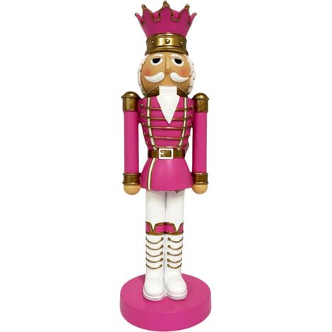 Dekofigur Nußknacker 38 x 11,5 x 11,5 cm pink Weihnachtscharaktere
