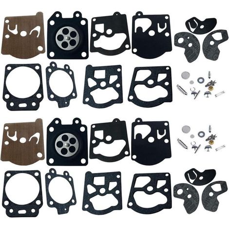 2 Packs Carbu Kit de Réparation, Membrane et Joints Pour Carburateur Walbro K10-WAT WA & WT Séries 028 FS40 FS44 FS85 Dolmar 103 105 108 111 Husqvarna Poulan McCulloch Partner Echo (1/4)