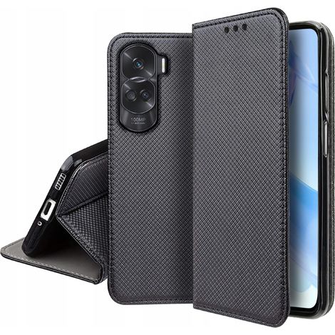 Étui pour Honor 90 Lite 5G, étui magnétique intelligent avec fermeture et verre trempé (1/5)
