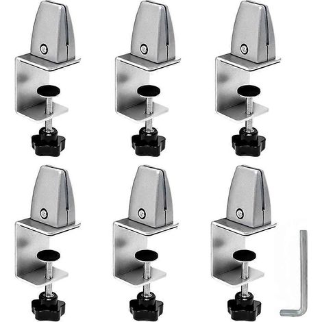 Clip de support de protection anti-éternuements réglable en aluminium A-- (1/5)