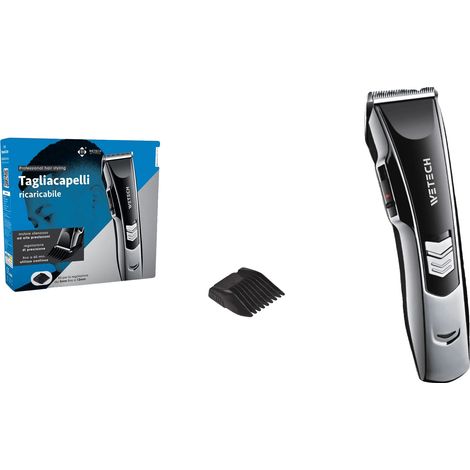Cortapelos inalámbrico, batería recargable, peines guía ajustables, W1411 (1/2)
