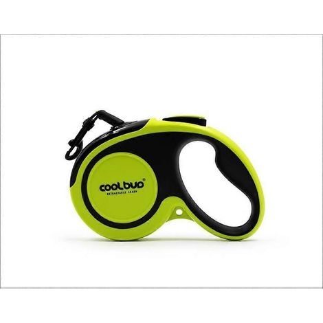 Laisse rétractable pour chien de 5 m, résistante jusqu'à 50 kg, avec bouton d'arrêt, en nylon avec coutures réfléchissantes, pour chiens de petite et moyenne taille. (1/5)