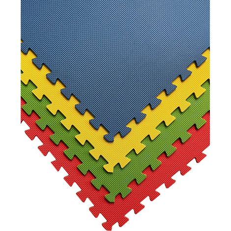Esterilla Puzzle para Suelos de Gimnasio y Fitness  Colores  Protección de Goma Espuma, tatami puzzle Expandible 4 Unid 60x60