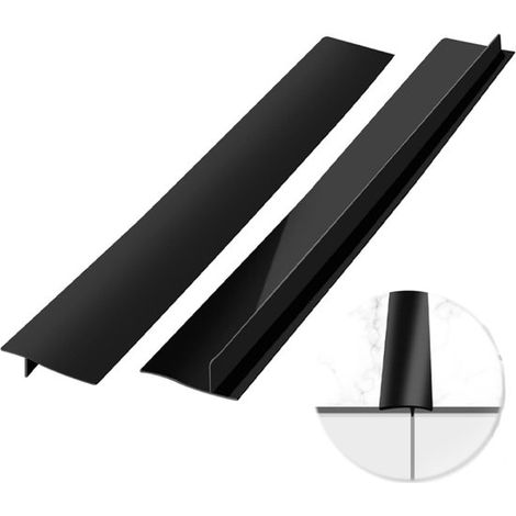 2 pezzi di copertura in silicone per fessura del piano cottura, striscia di riempimento per fessure da 63,5 cm, per fornelli a gas, piano cottura, piano di lavoro, sigilla i liquidi versati tra i pian (1/5)