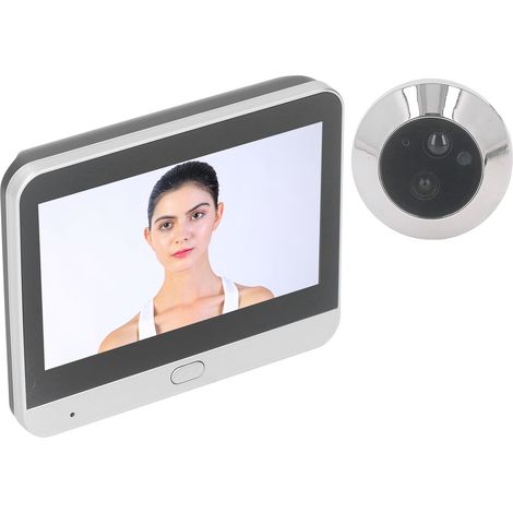 Telecamera spioncino wireless 1080P Visione notturna a 120 gradi Citofono Spia digitale per porta con monitor a colori da 4,3 pollici (1/5)