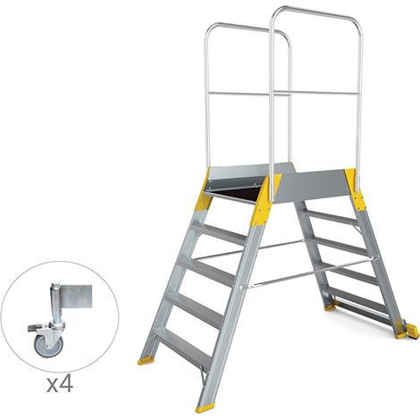 Piattaforma 2x8 gradini - Altezza massima di lavoro 3.68m - 9708R