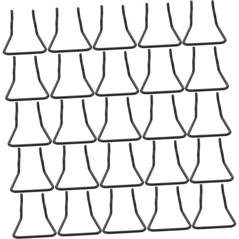 de 25 crochets muraux en métal noir pour panneaux perforés (1/5)