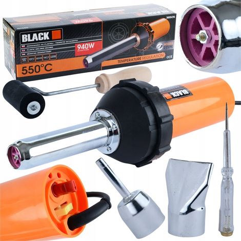 Pistolet thermique pour plastique et bâche 940 W noir