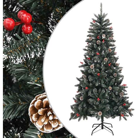 vidaXL Artificial Christmas Tree with Stand Green 210 cm PVC (1/5)