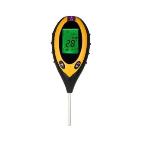 OUTAD 4-in-1 Boden-pH-Tester – LCD-Bildschirm – Misst pH-Wert, Feuchtigkeit, Temperatur und Helligkeit (1/5)