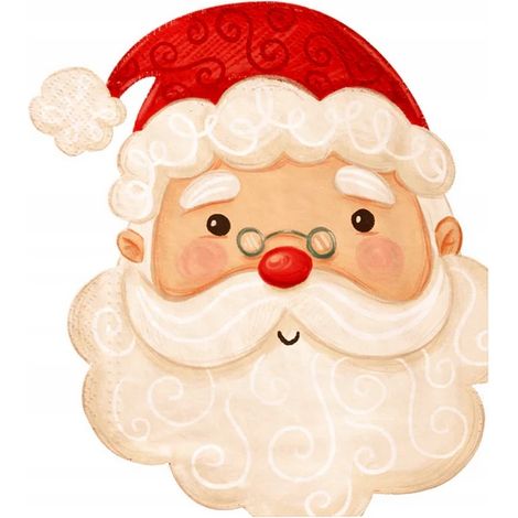 Serviettes de Noël Père Noël 29,4 x 33 cm, lot de 10. (1/5)
