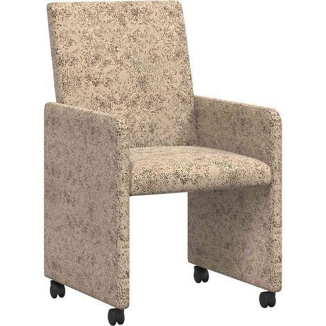 Dining Chairs with Wheels 2 pcs Light grey 57 x 66 x 94 cm vidaXL