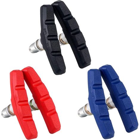 Convient pour 3 paires (noires, bleues, rouges) de plaquettes de frein en V, pour freins de vélo (1/5)