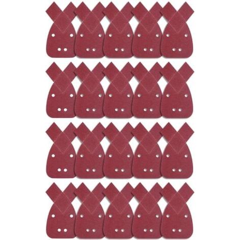 20 Pièces Feuilles Abrasives Triangles Feuilles de Ponçage 80 Grain Mouse Sanding Sheet Papier Abrasif pour Detail Palm Sander (1/5)