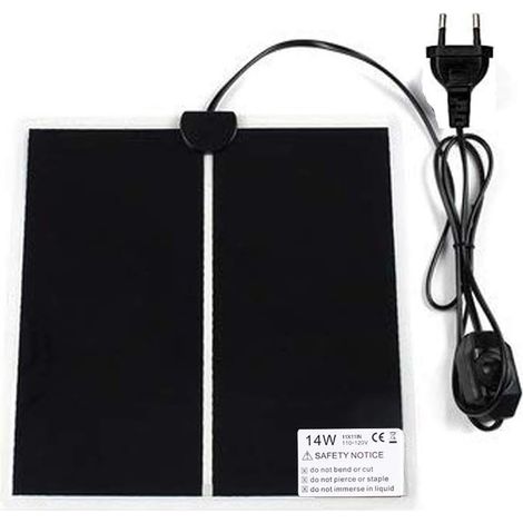 Tapis chauffant pour reptiles, à placer sous le terrarium, avec régulateur de température (1/5)