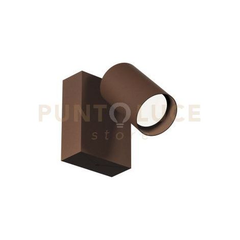 GES2072- APPLIQUE FARETTO ORIENTABILE A LED 3000-4000-6500K 600-670-660LM 9W COLORE MARRONE 1 LUCE