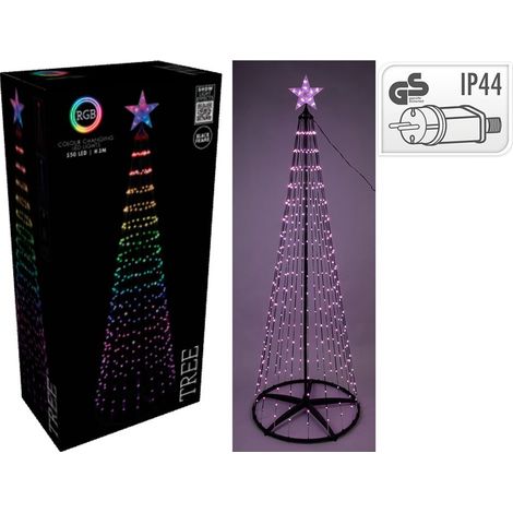 Basic-co Árbol de Navidad RGB 3 metros negro 550 LED (1/2)